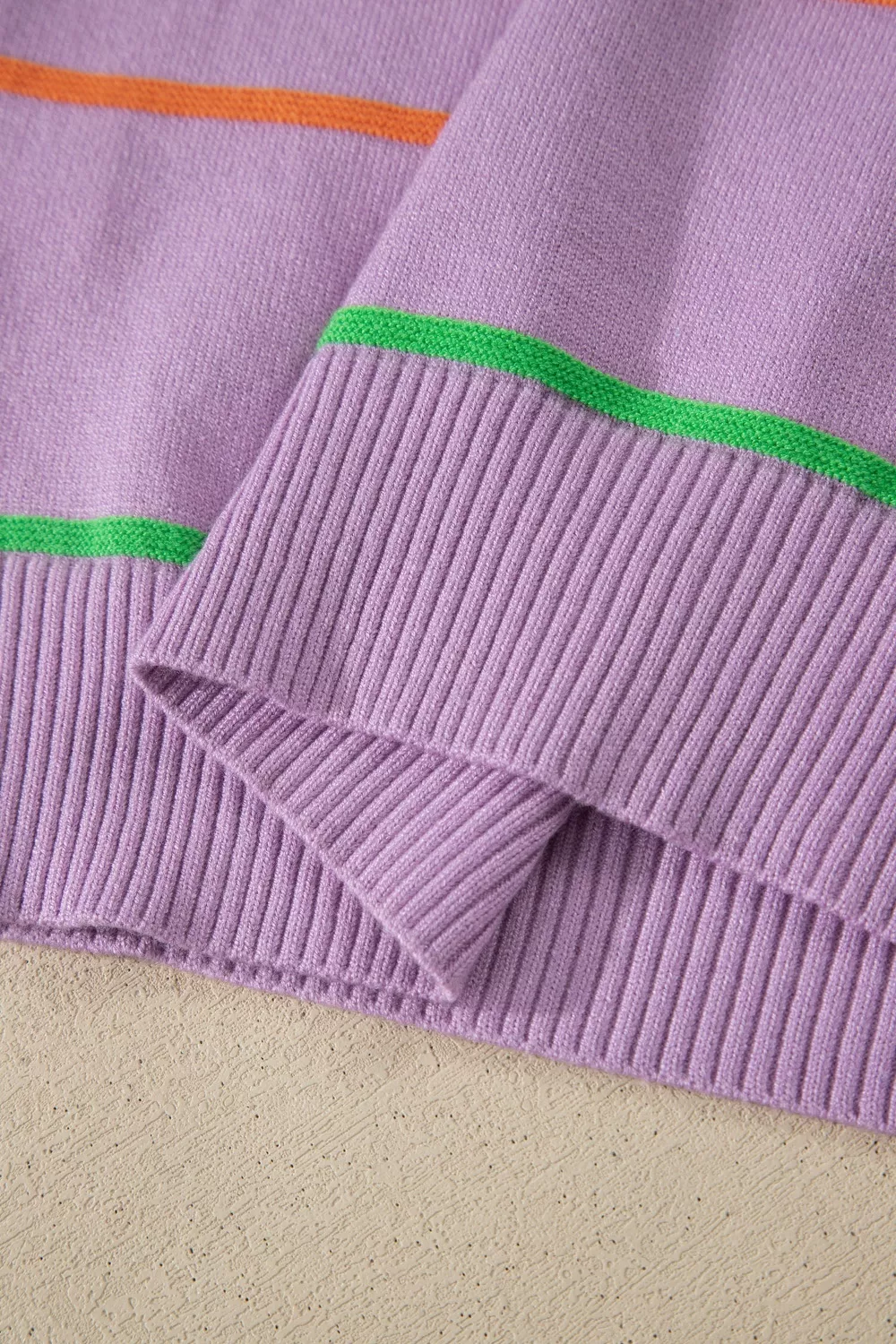Stripe Round Neck Knitted Sweater Tank, image 9