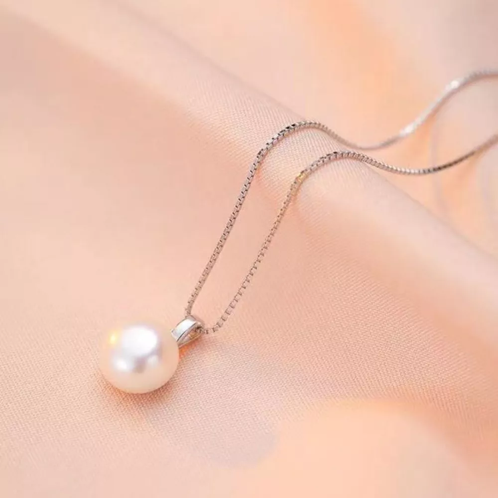 925 Sterling Silver Pearl Necklace, image 4
