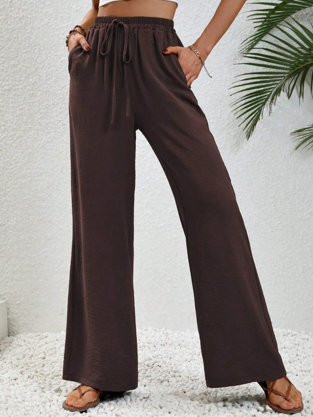 Wide Leg Drawstring Pants, image 15