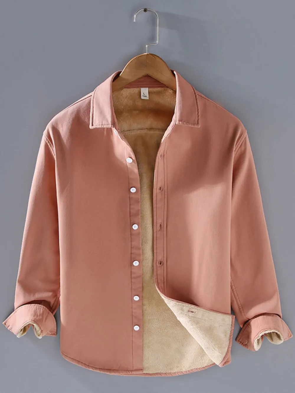 Men's Plus Size Button Up Long Sleeve Shirt, image 2