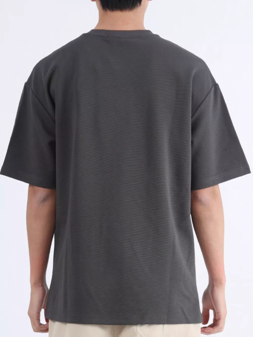 Men's Plus Size Solid Color Round Neck T-Shirt, image 7
