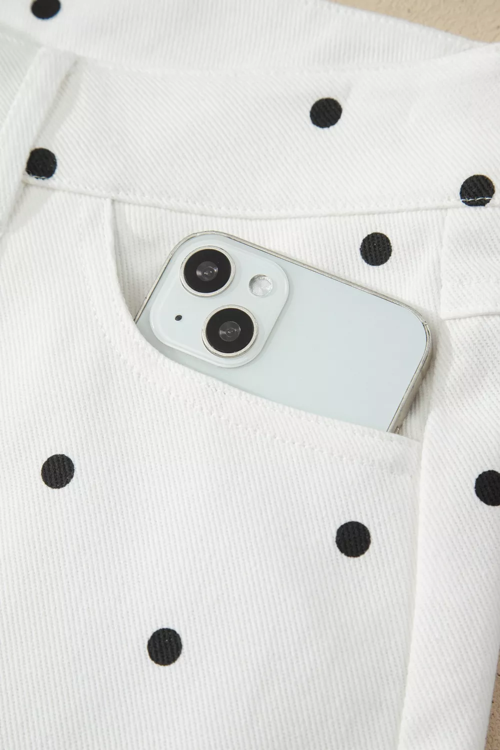 Polka Dot Scalloped Hem Shorts, image 8