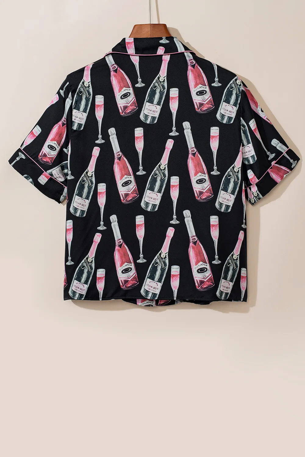 Champagne Print Short Sleeve Top and Shorts Set, image 6