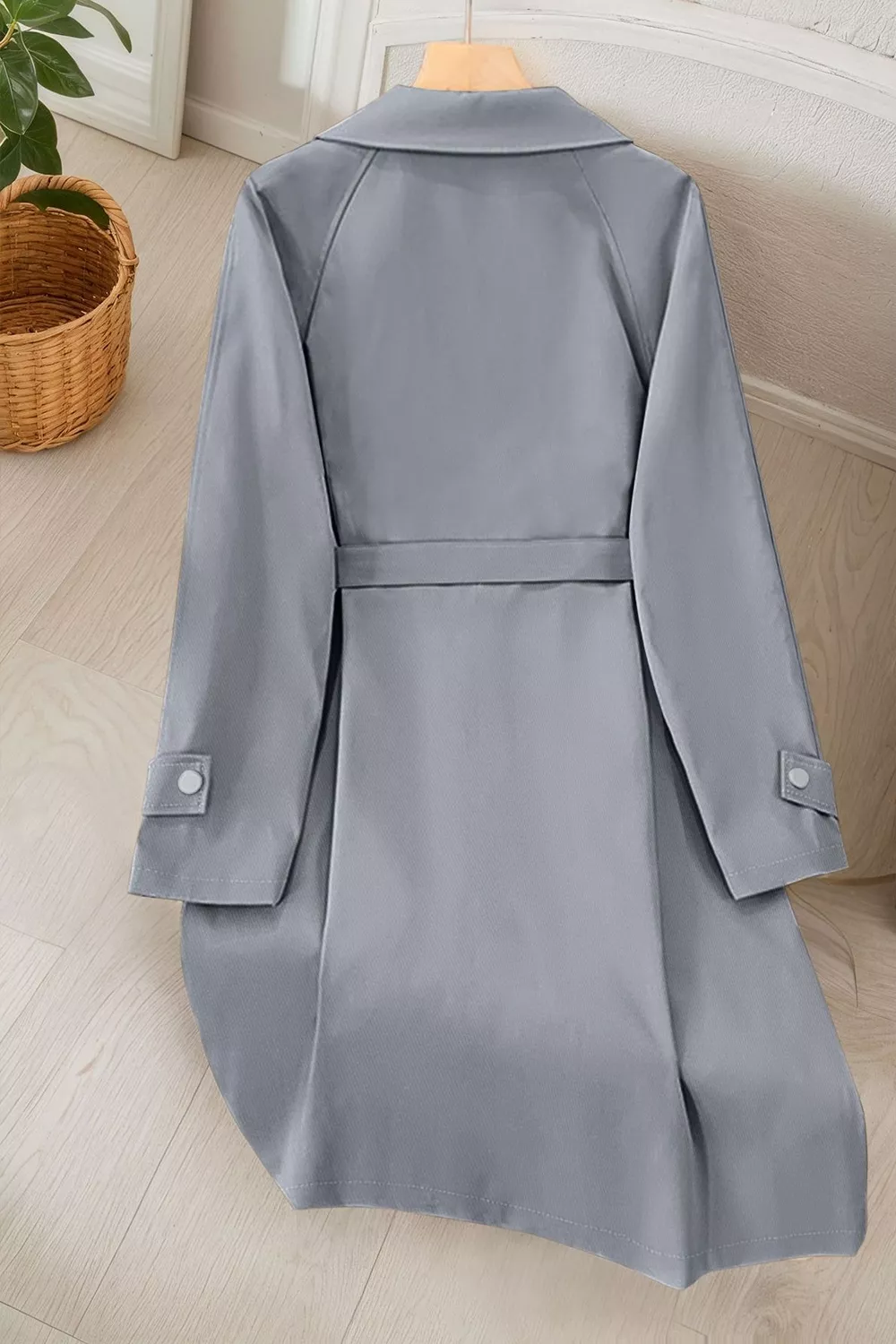 Wide Lapels Belt Trench Coat, image 15