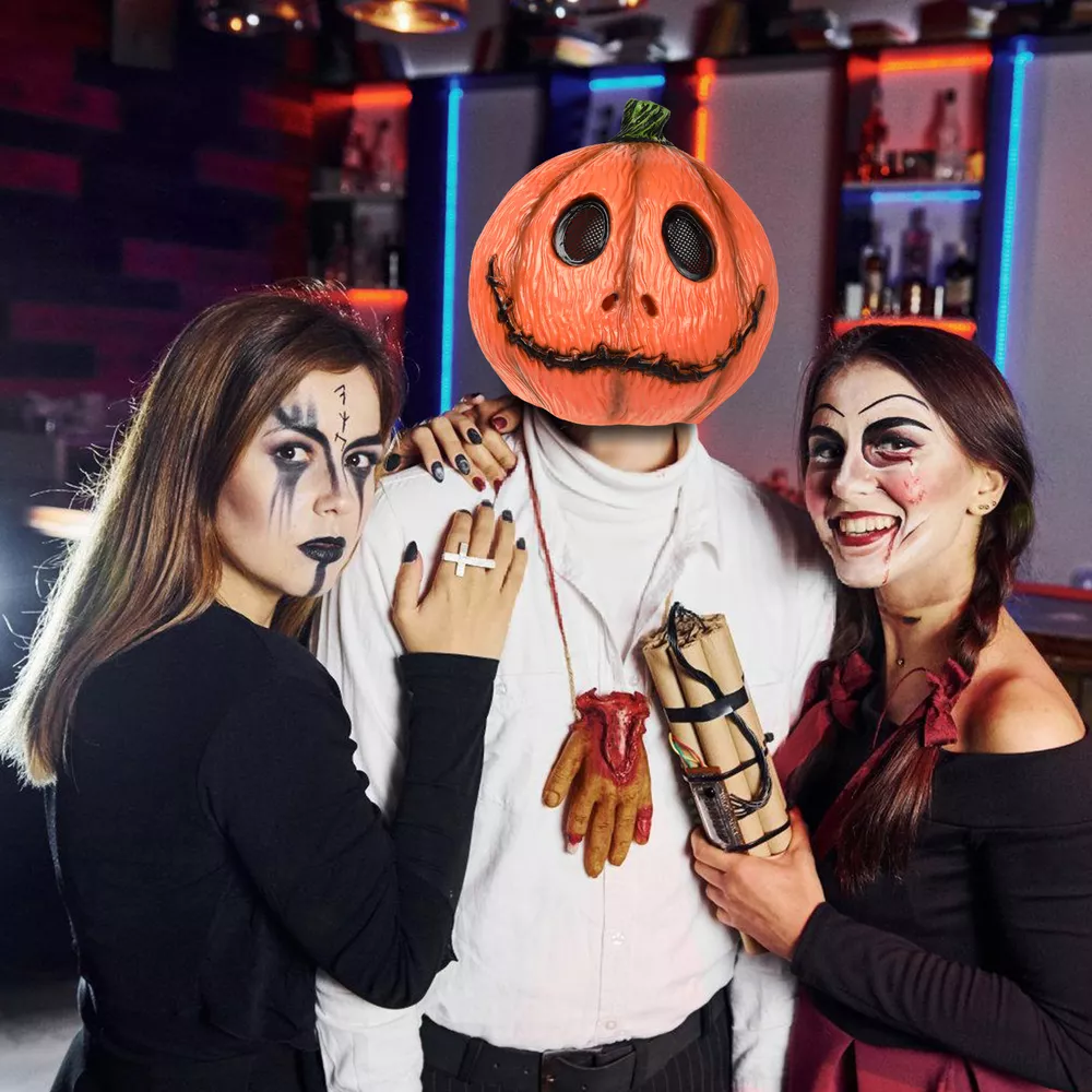 Halloween Pumpkin Head Decorative Mask