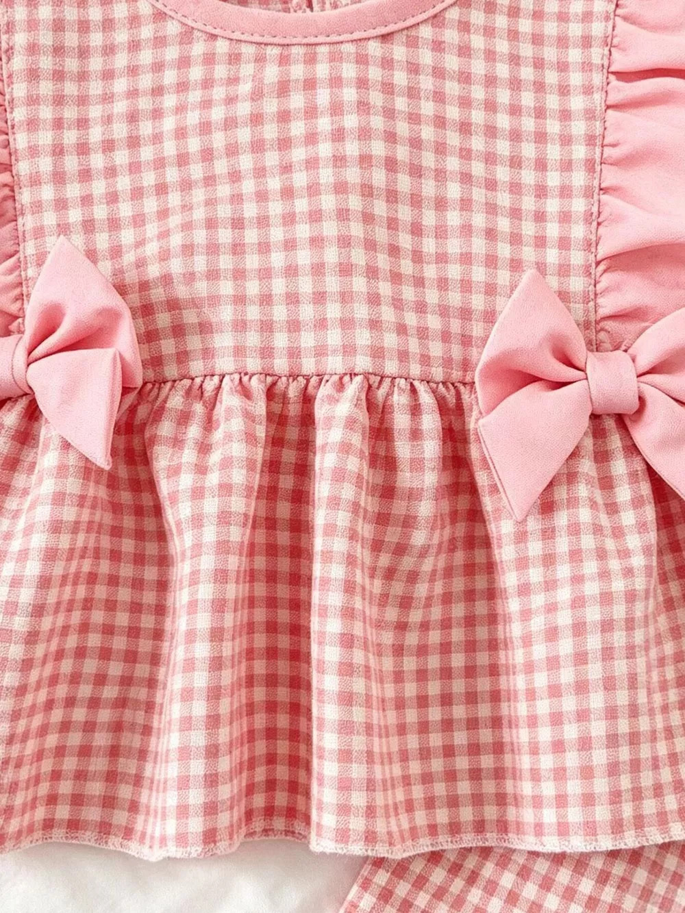 Children's Ruffled Plaid Top and Pants Set, image 3