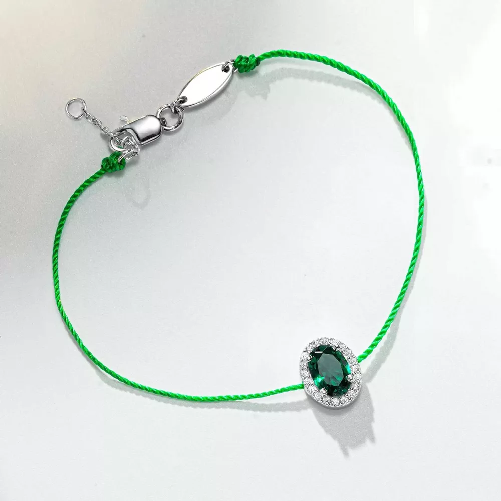 Oval Zircon Adjustable Bracelet, image 3