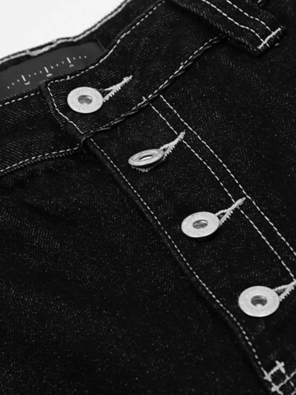 Men's Button Fly Wide Leg Denim Capris, image 4