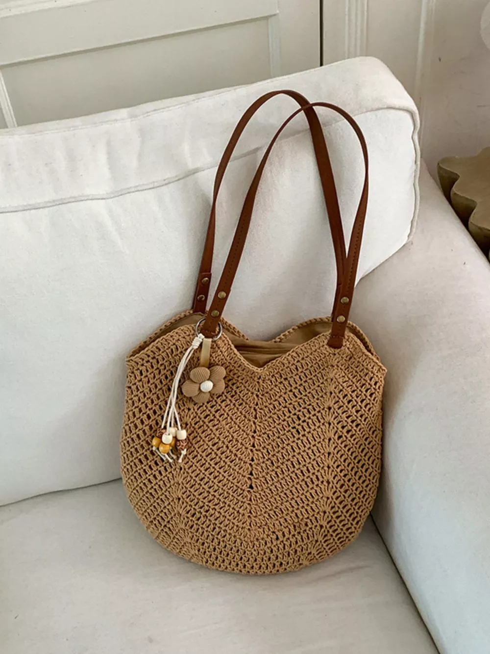 Crochet Knit Shoulder Bag, image 7