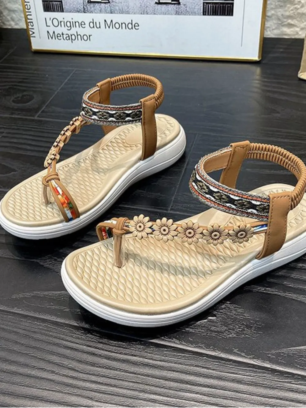 Flower Ankle Strap Sandals, image 5