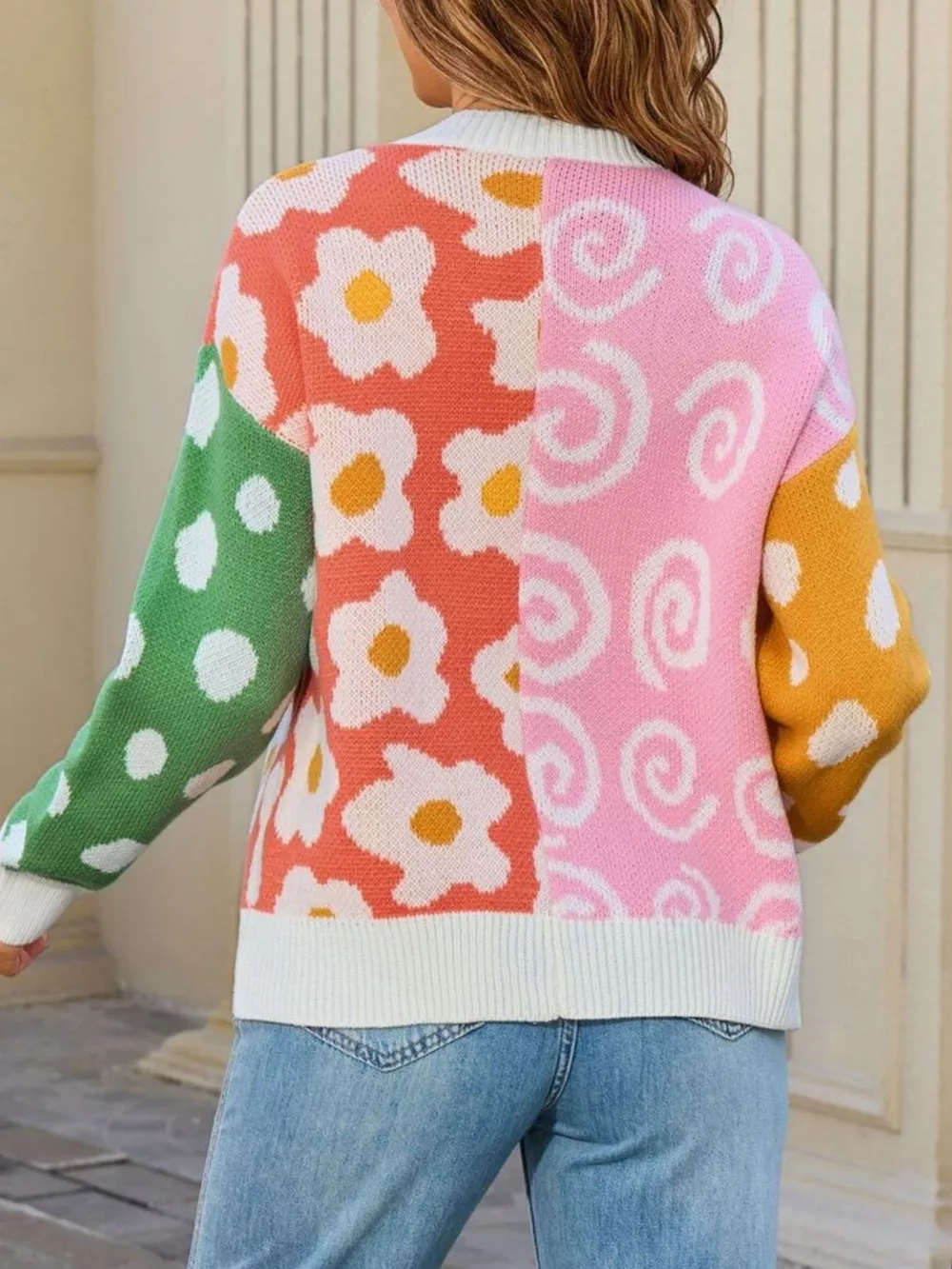 Colorful Open Front Cardigan, image 5