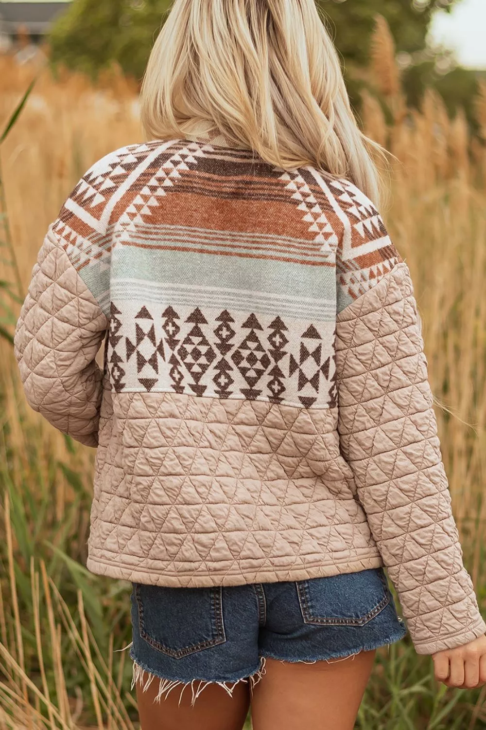 Aztec Quilted Patchwork Western Jacket, image 4