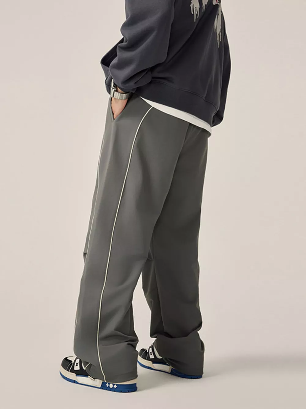Men's Drawstring Wide Leg Pants, image 6