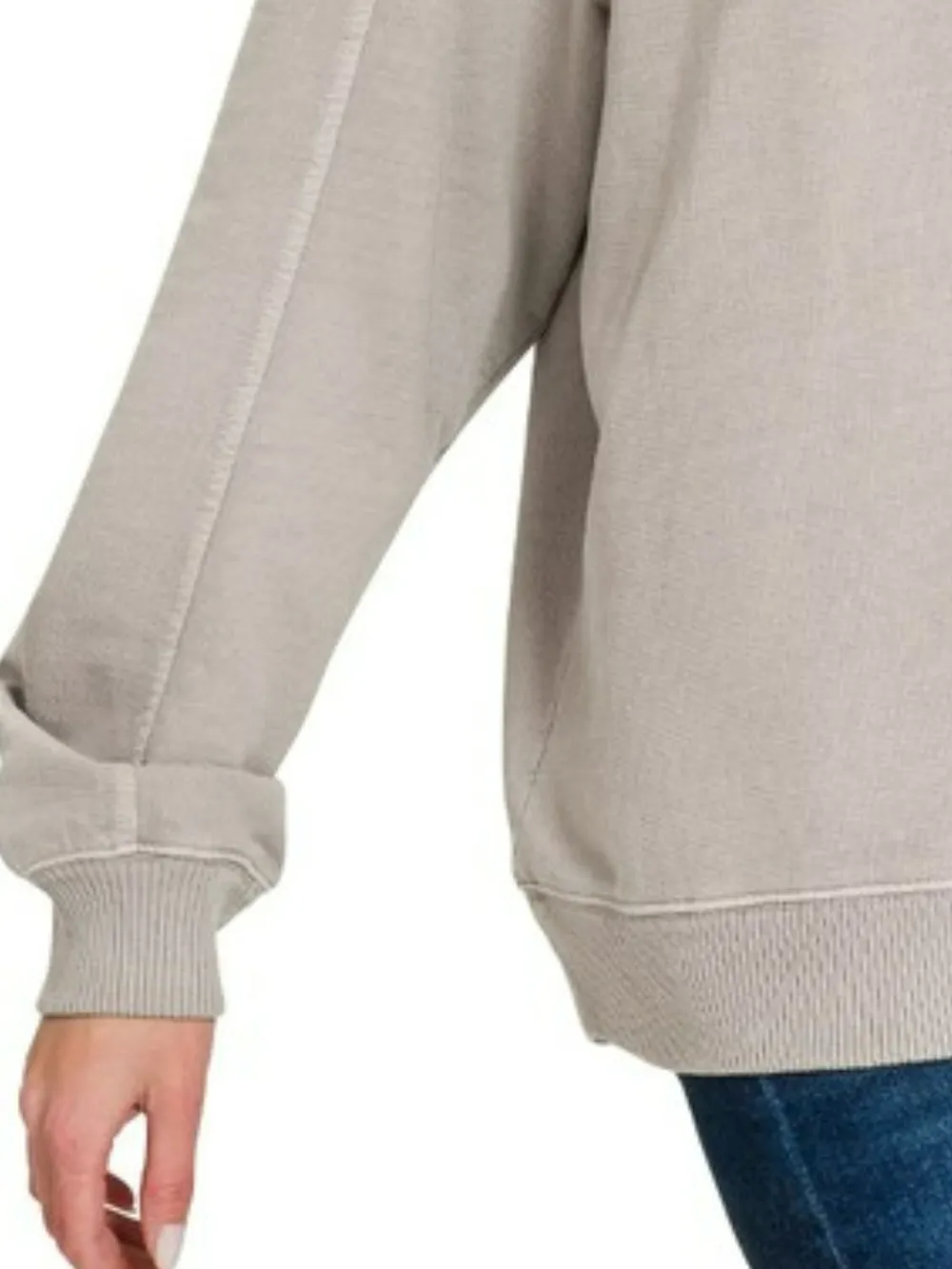 French Terry Pigment Dye & Enzyme Washing Hoodie, image 3