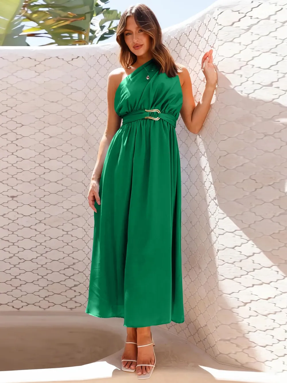 Single Shoulder Midi Dress, image 8