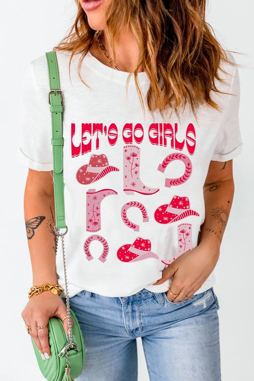 Graphic Round Neck Short Sleeve T-Shirt, image 3
