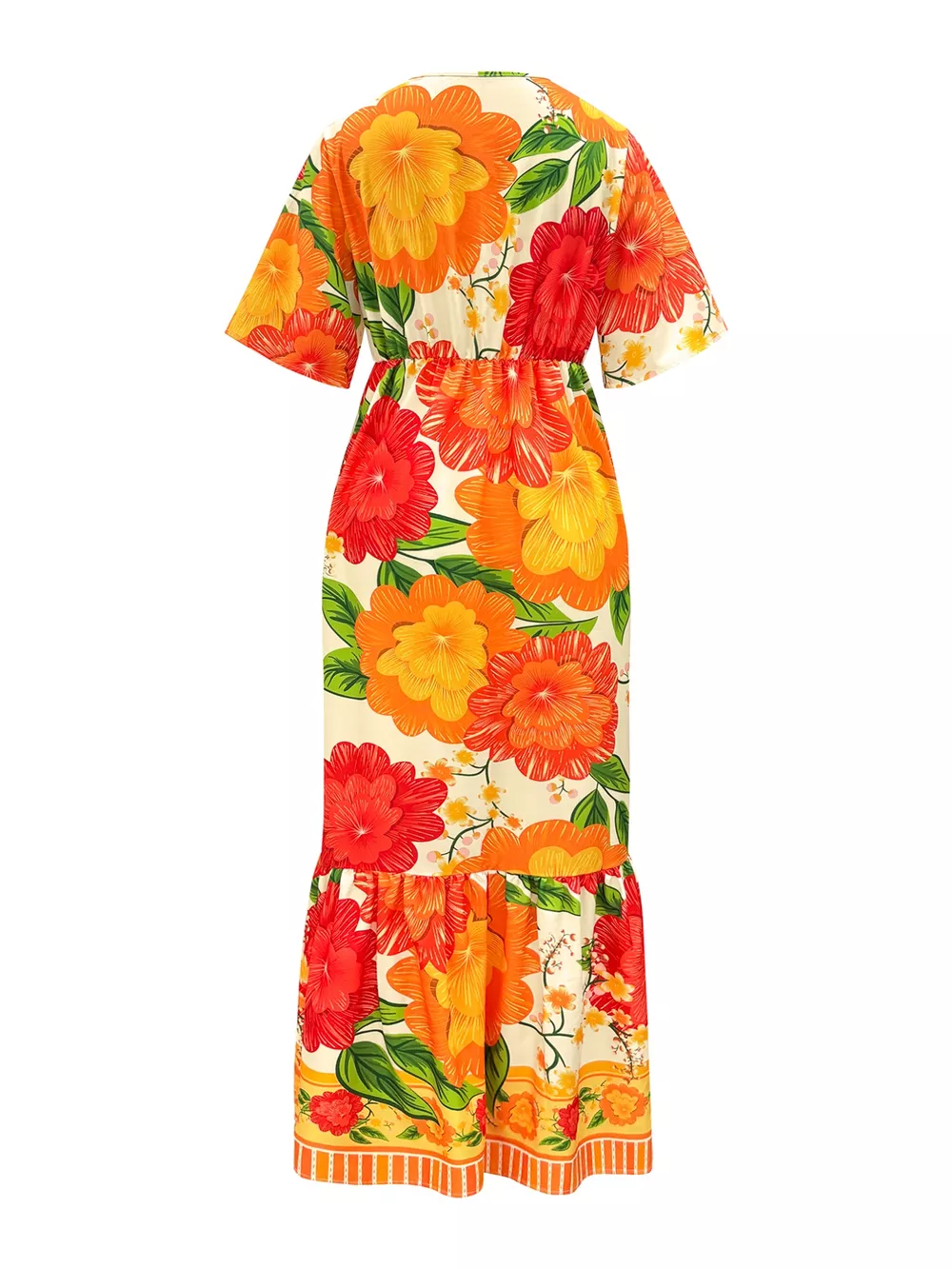Floral Print V-Neck Maxi Dress, image 6