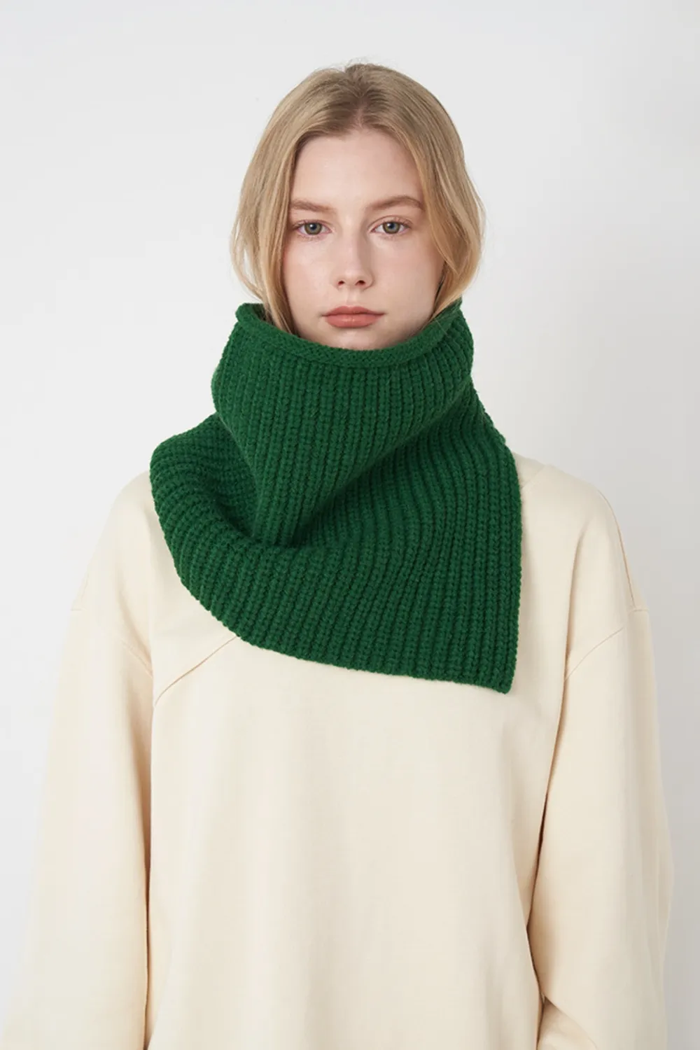 Slit Pullover Knit Scarf, image 6