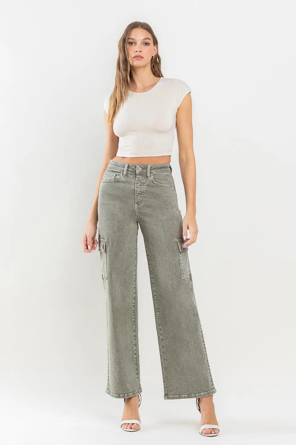 90's Super High Rise Cargo Jeans, image 8