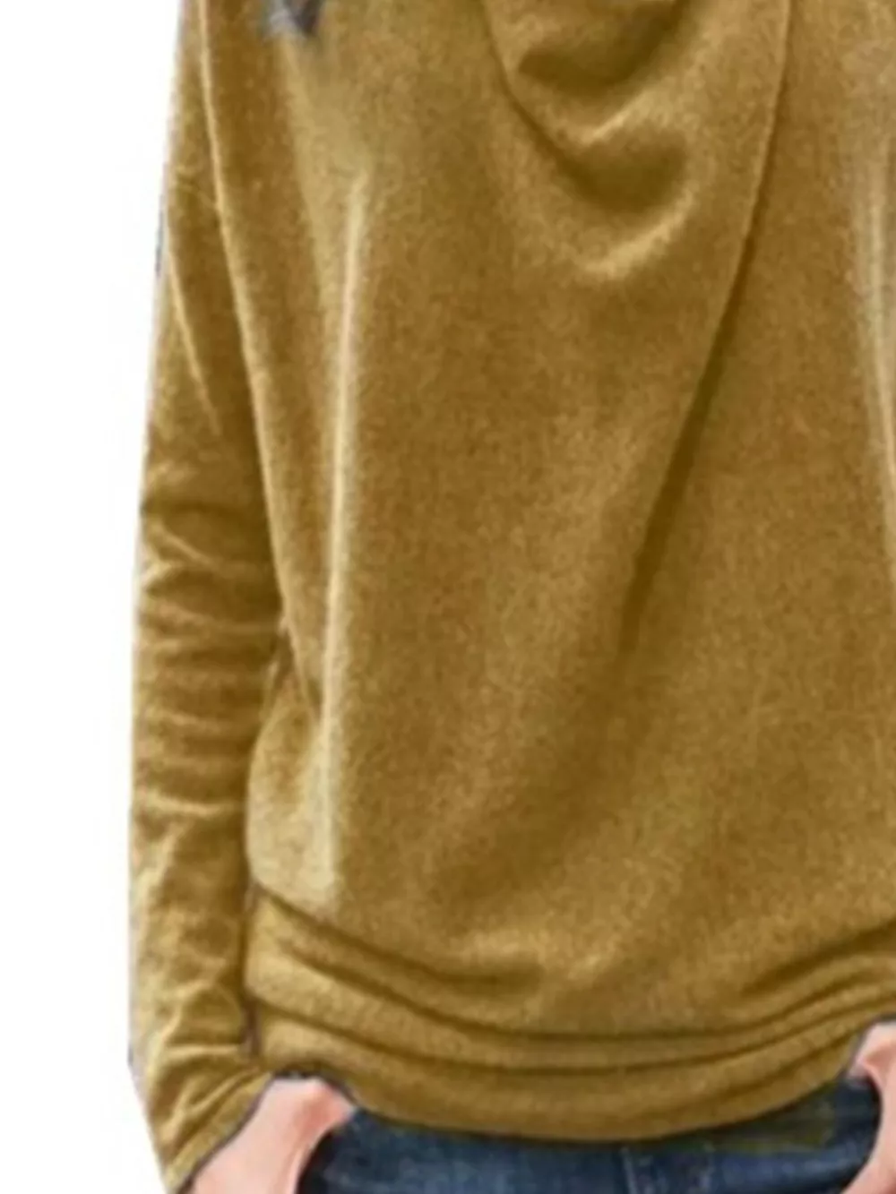 Full Size Cowl Neck Long Sleeve Top Plus Size, image 7
