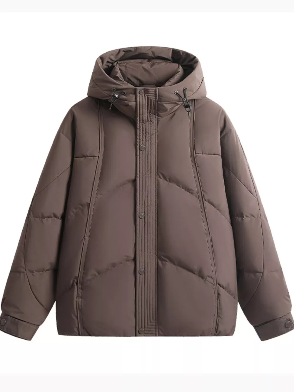 Men's Plus Size Hooded Padded Puffer Jacket, image 4