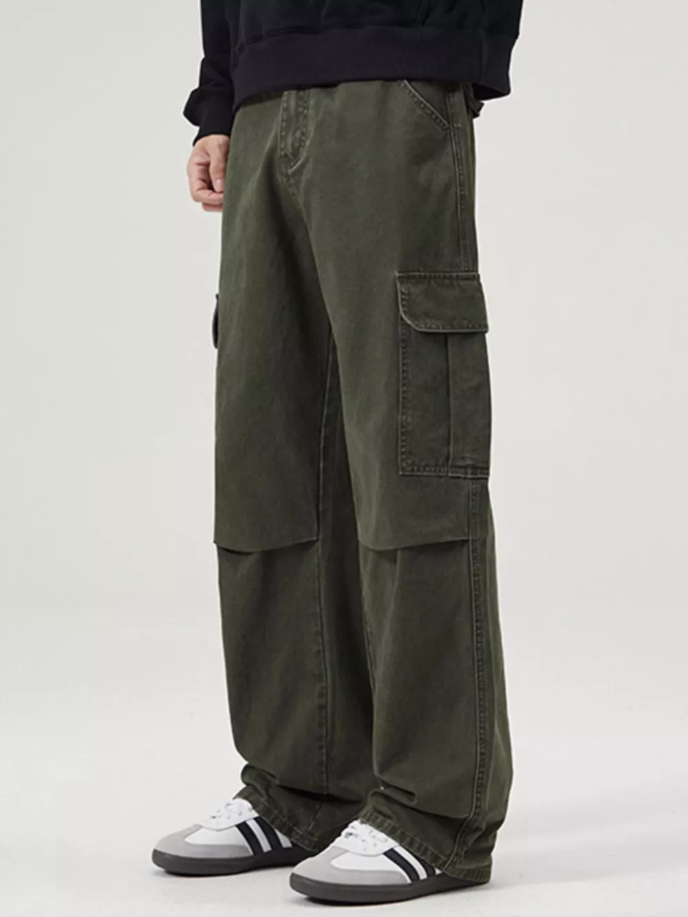 Men's Full Size Loose Fit Cargo Pants Plus Size, image 3