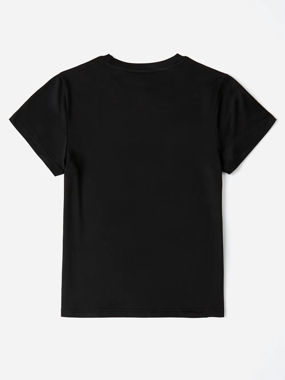 Letter Graphic Round Neck Short Sleeve T-Shirt, image 4