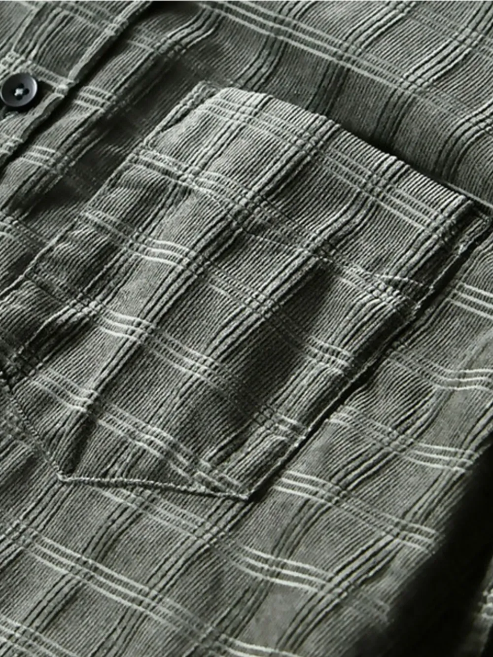 Men's Plus Size Striped Button-Up Shirt, image 9