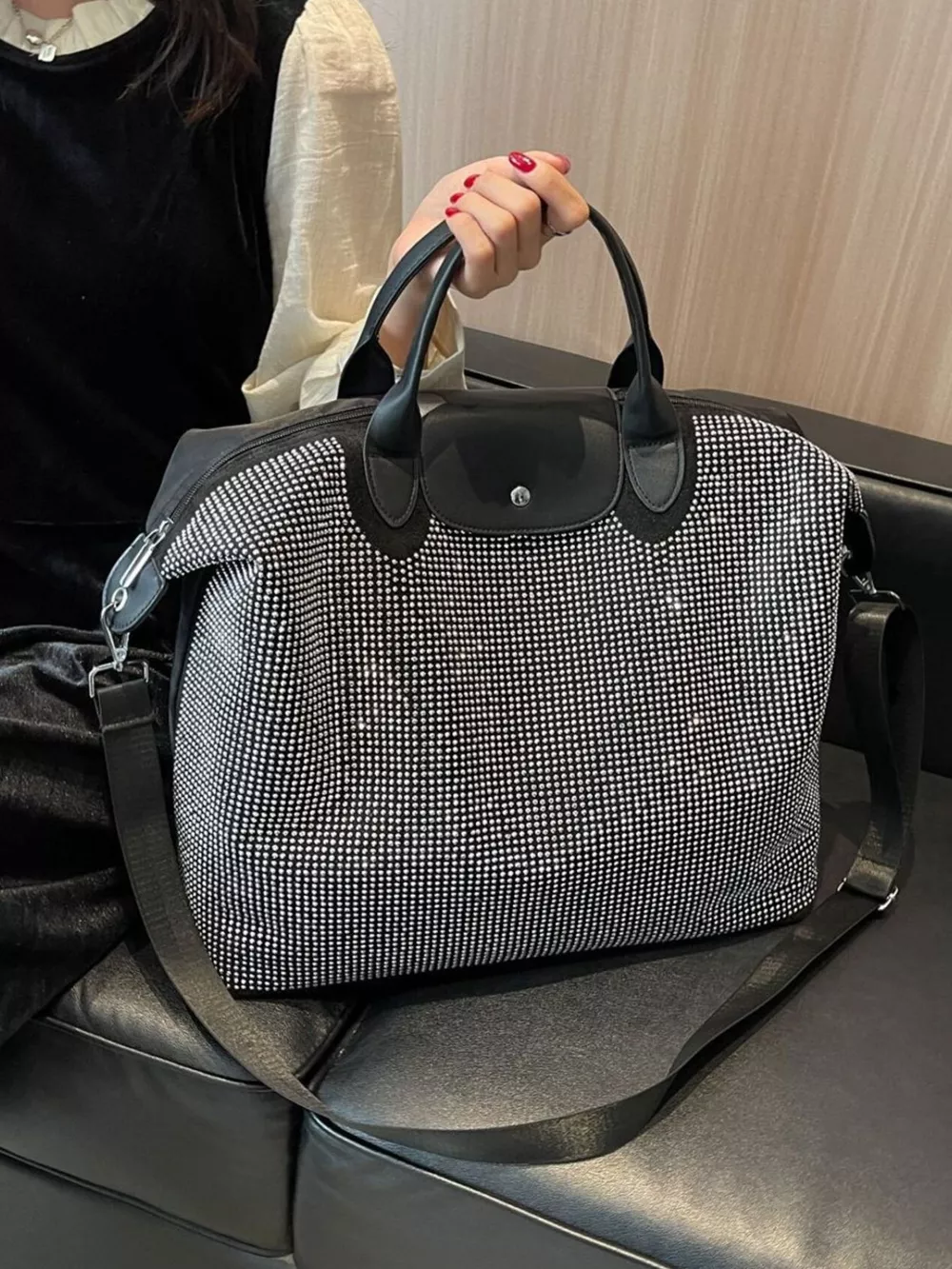 Rhinestone Embellished Crossbody Bag, image 5