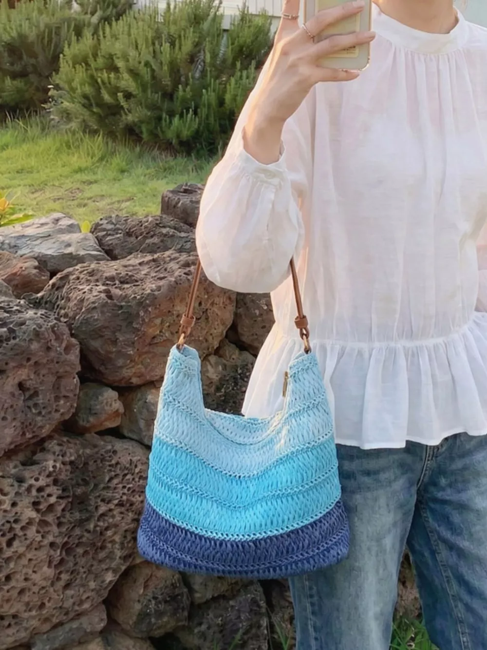 Straw Woven Shoulder Bag, image 6