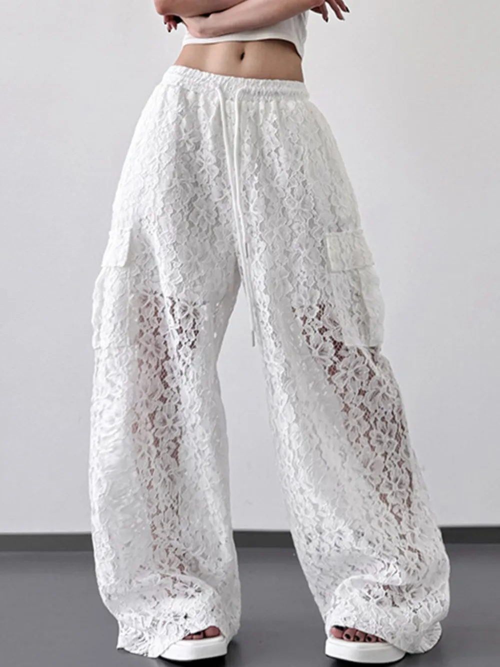 Lace Wide Leg Pants, image 6