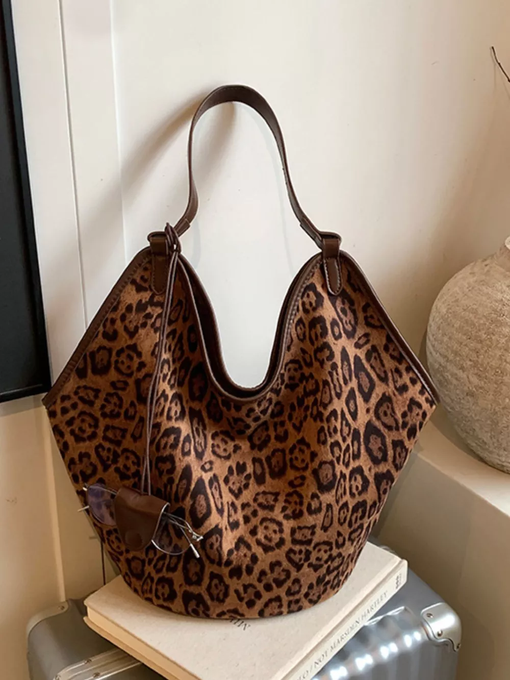 Leopard Print Large Tote Bag, image 6