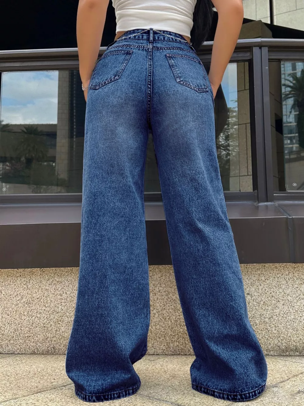 High-Waisted Wide Leg Jeans, image 5