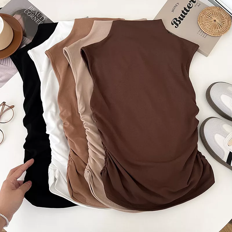 Ruched Mock Neck Tank, image 8