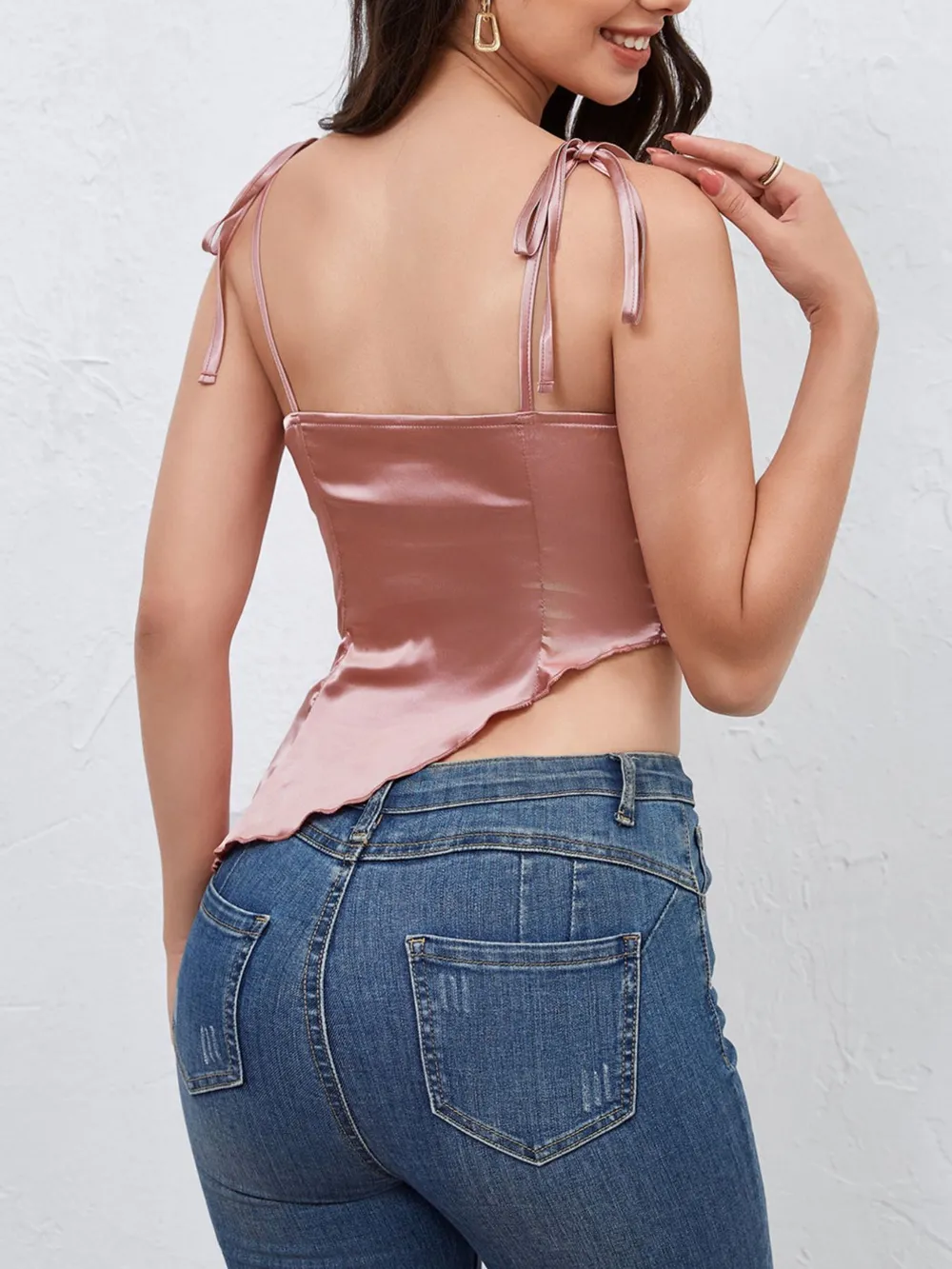 Asymmetrical Tie Shoulder Cami, image 9