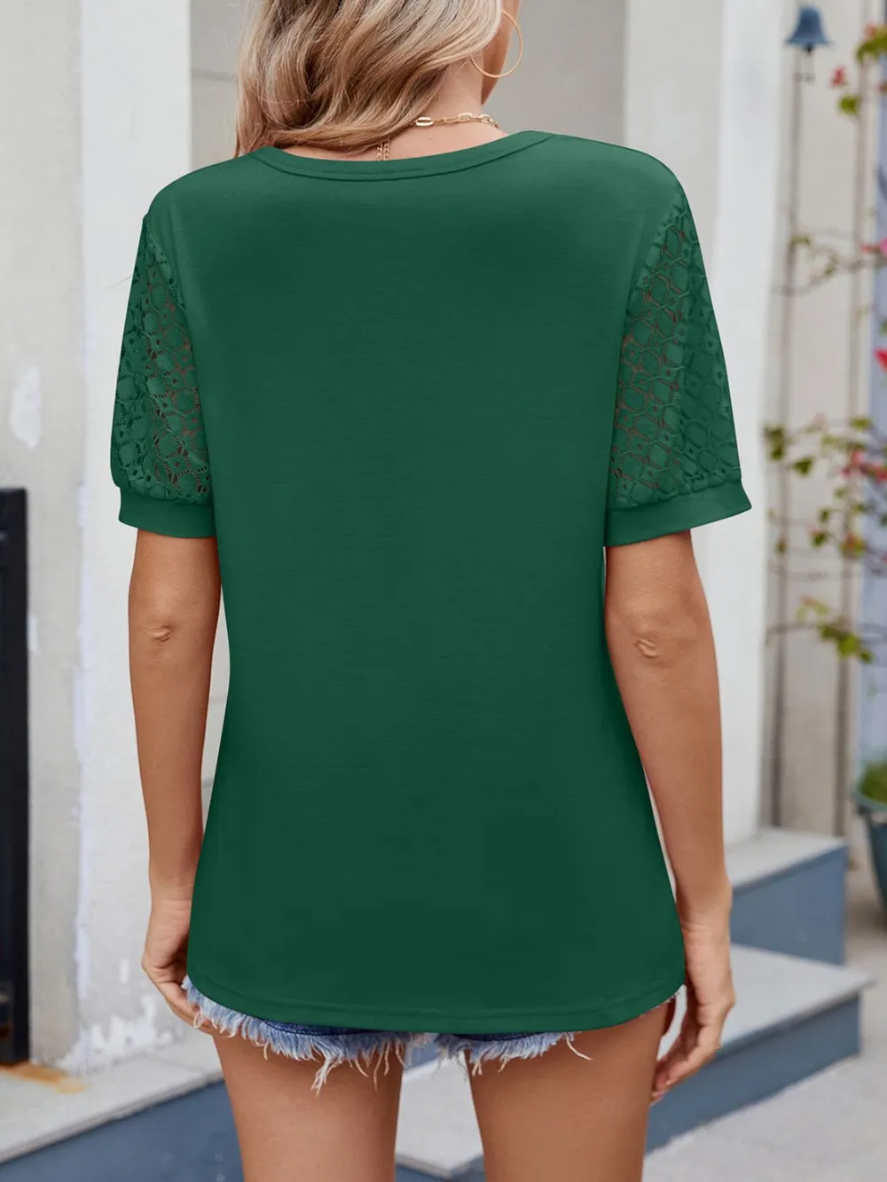 Lace Short Sleeve T-Shirt, image 30