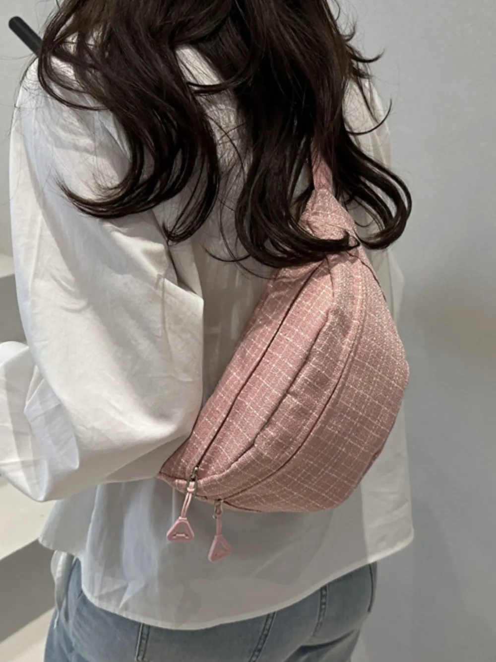 Plaid Pattern Crossbody Bag, image 13