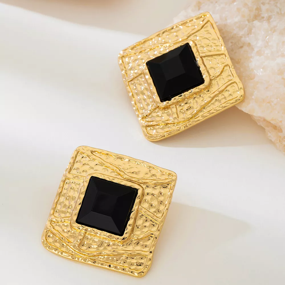 18K Gold-Plated Square Earrings, image 3