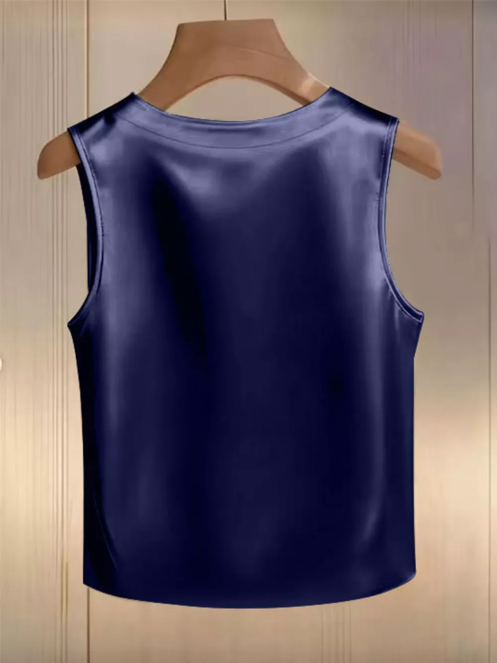 Pearl Embellished Satin Tank Top, image 8