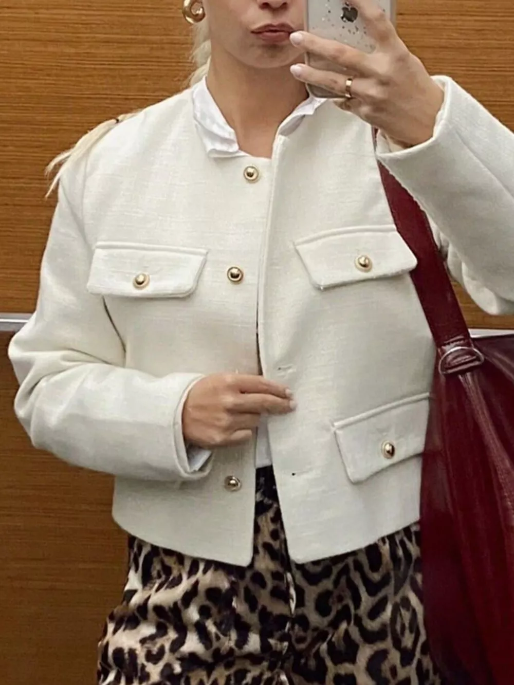 Tweed Button Up Cropped Outerwear, image 14