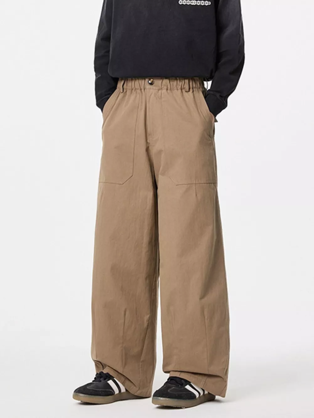 Men's Wide Leg Cargo Pants, image 4