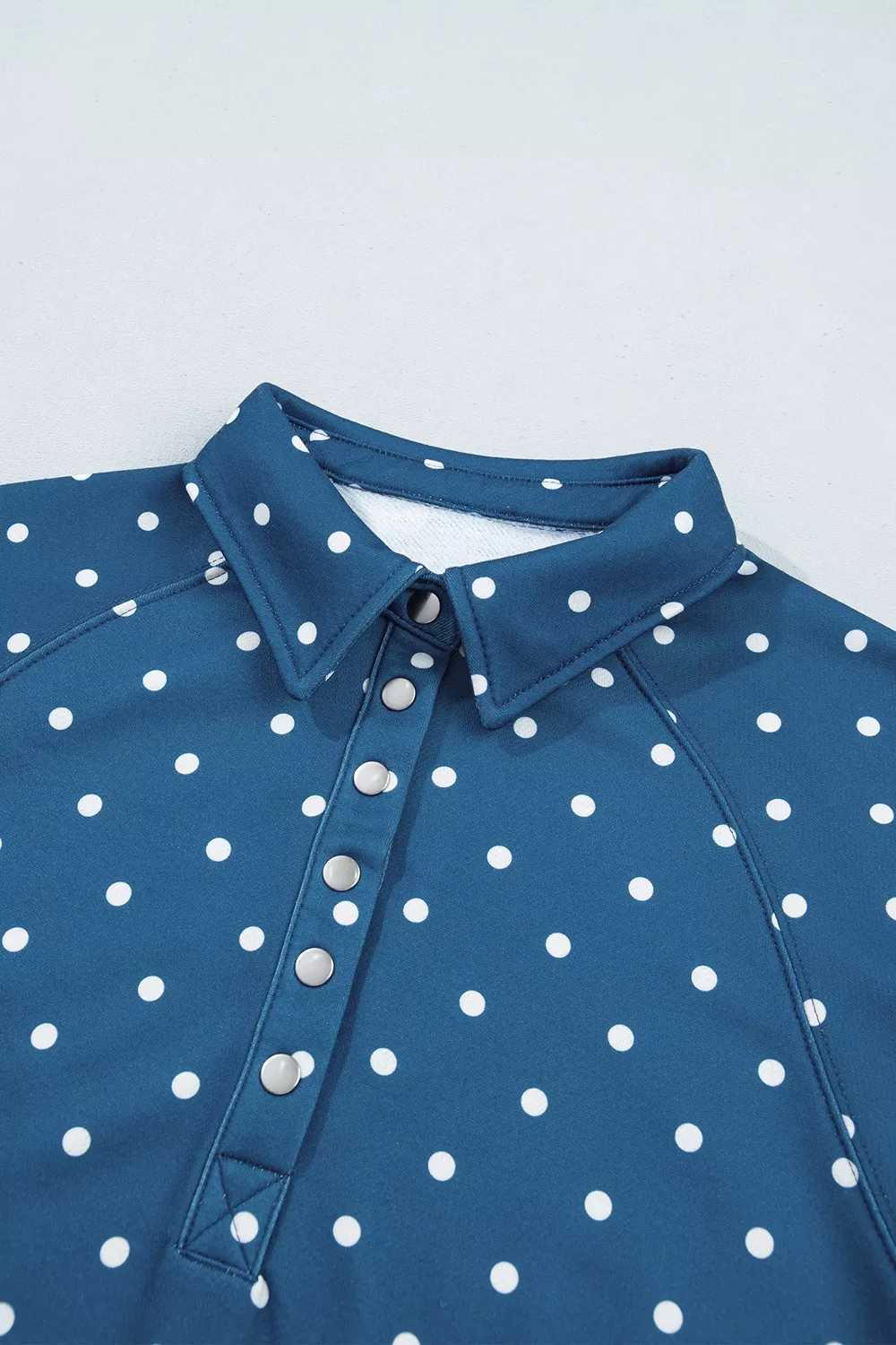 Polka Dot Snap-Button Sweatshirt, image 4
