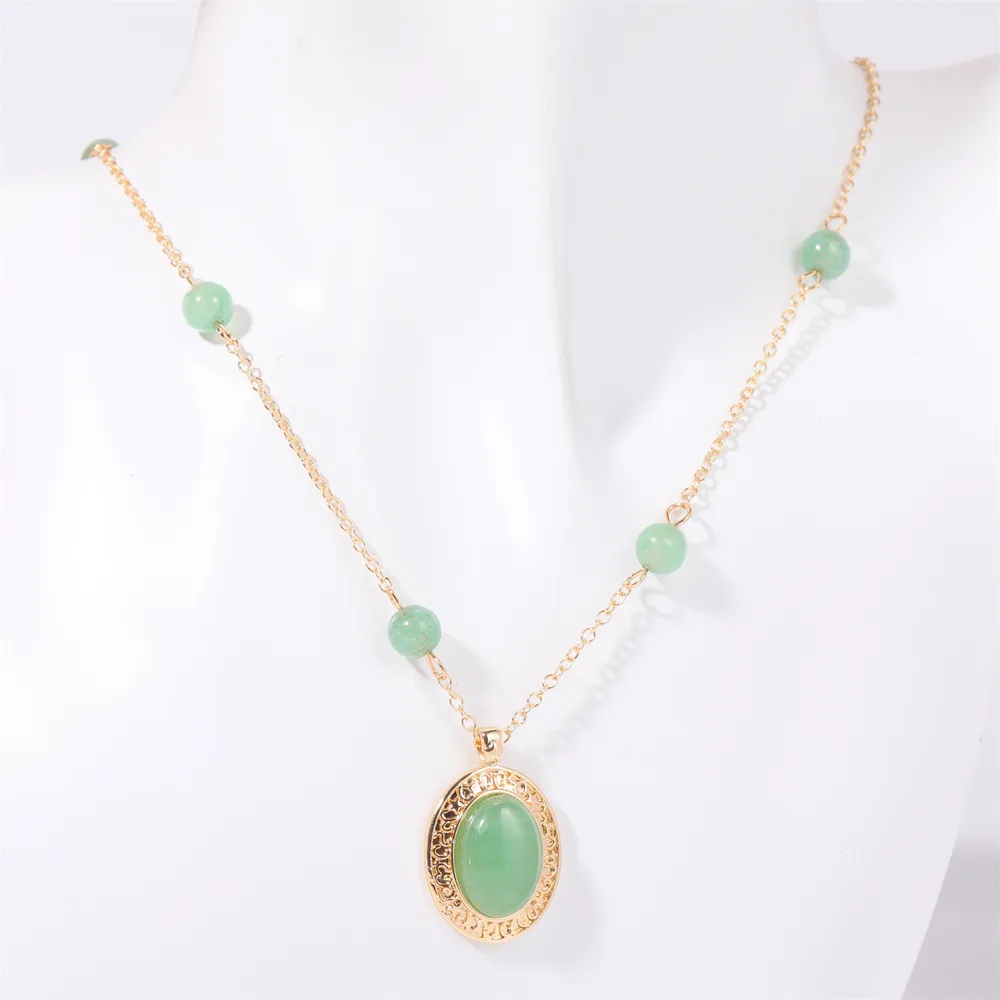 Copper Natural Crystal Pendant Necklace, image 7