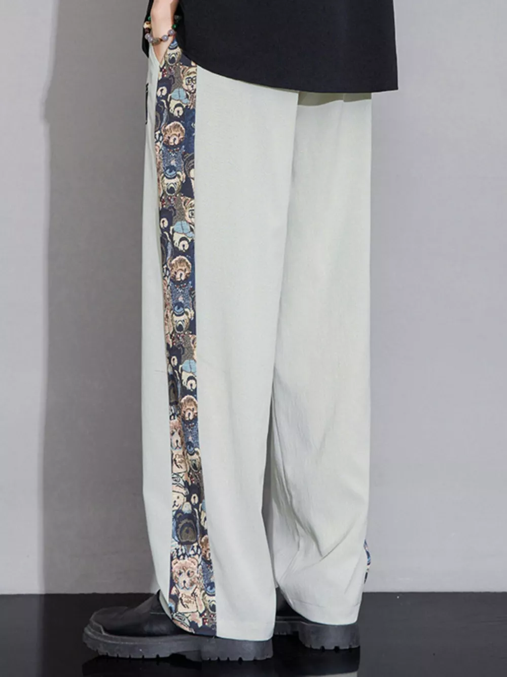 Men's Full Size Printed Side Stripe Loose Pants Plus Size, image 8