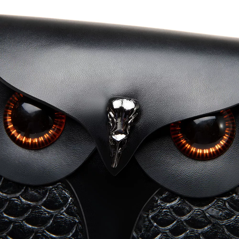 Owl Design Leather Crossbody Bag, image 7