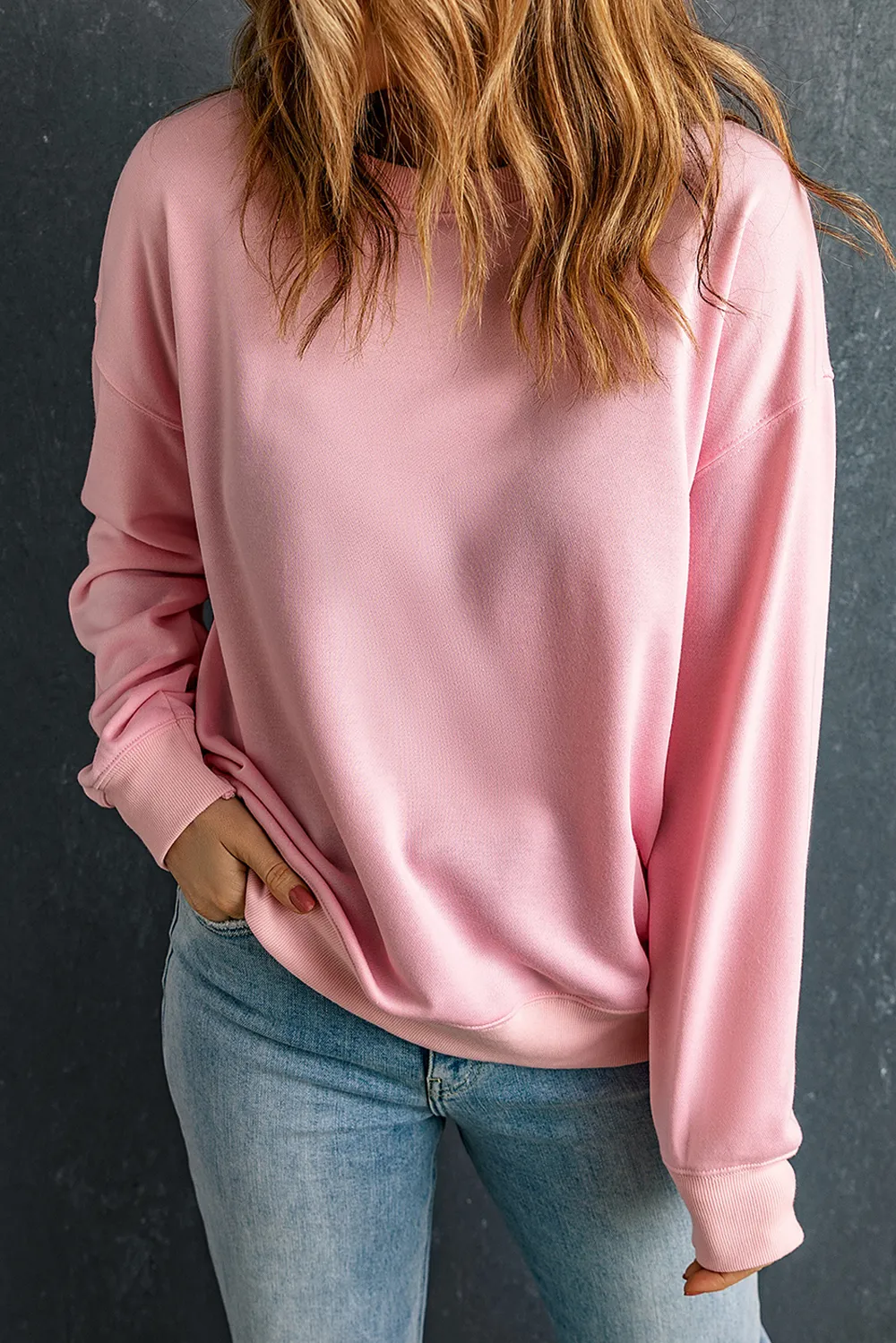 Round Neck Dropped Shoulder Sweatshirt, image 15