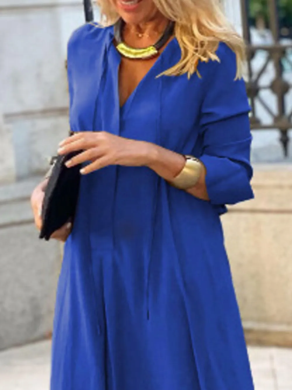 Full Size Solid Color Maxi Shirt Dress Plus Size, image 11
