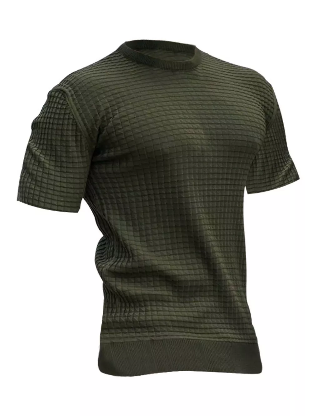 Men's Full Size Textured Round Neck Short Sleeve T-Shirt Plus Size