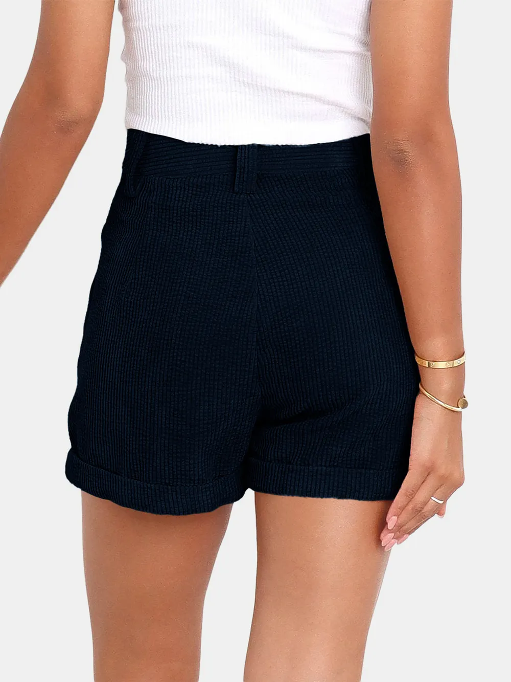 Full Size High Waist Shorts with Pockets, image 5