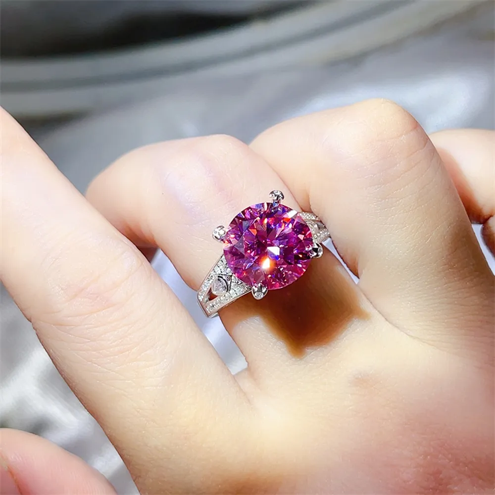 5 Carat Moissanite 925 Sterling Silver Ring, image 2
